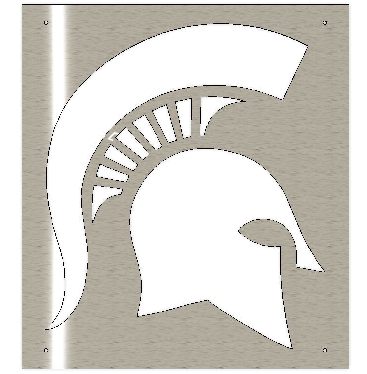 Spartan Logo Sports Sign